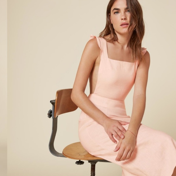 Reformation Lorikeet Dress in Rose White - Picture 3 of 4